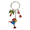 Custom logo Epoxy Metal Surfing Palm Tree Keyring Beach Souvenir Orlando Florida Keychains