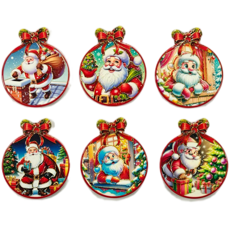 Custom 3D Embossed Printing Christmas Cup Coaster Decoration Christmas Gift Ceramic Christmas Coaster