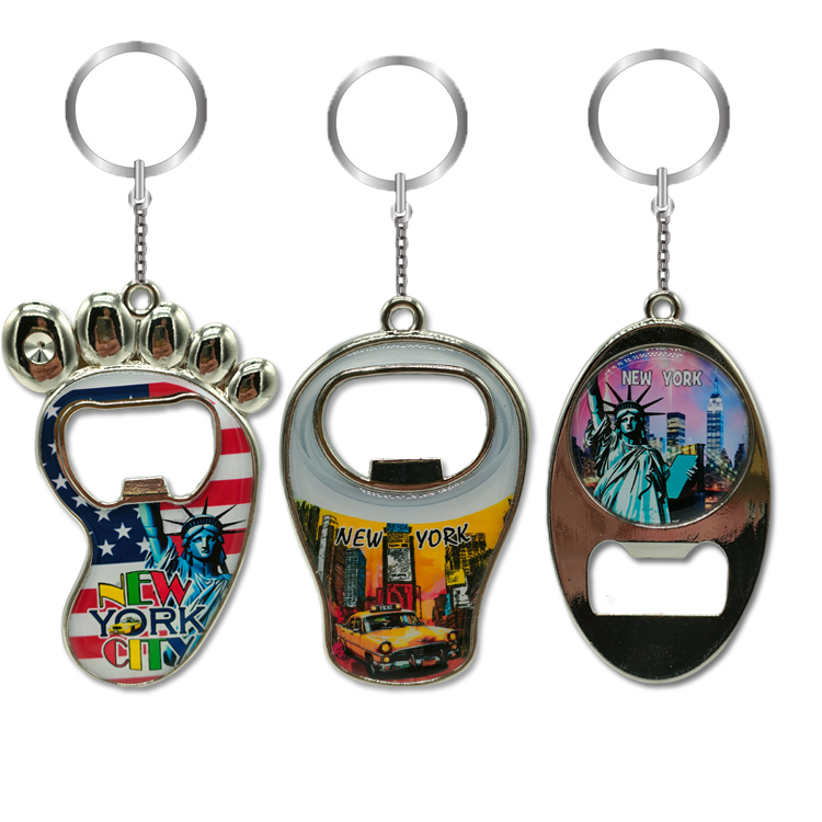 Custom Zinc Alloy Metal Flip Flop Keyring Epoxy Beach Souvenir Slipper Keychain