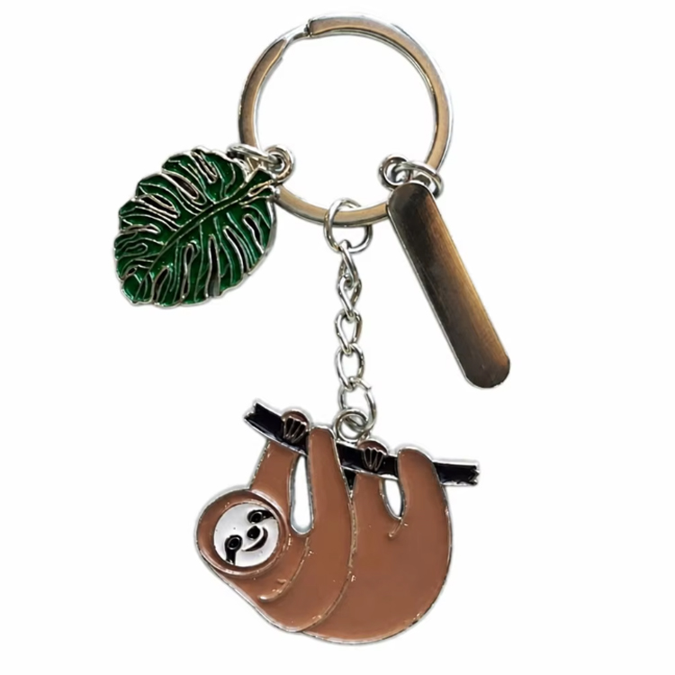 Custom Metal Lucky Cute Animal Costa Rica Souvenirs Sloth Keychain