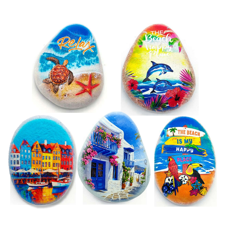 Factory Price Wholesale Beach Resin 3D Printing Fridge Magnet Customized Ref Souvenir Magnets