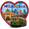 Factory Custom Logo Design Travel Gift Skyline Tram Magnet MDF Wood Melbourne Australia Souvenir Fridge Magnet