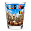 Custom Logo Design Travel Gift Shot Glasses Ghent Brussels Belgium Souvenir Shot Glass