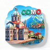 Custom Logo Design Travel Gift Resin Printing Italy Souvenir Lake Como Fridge Magnet