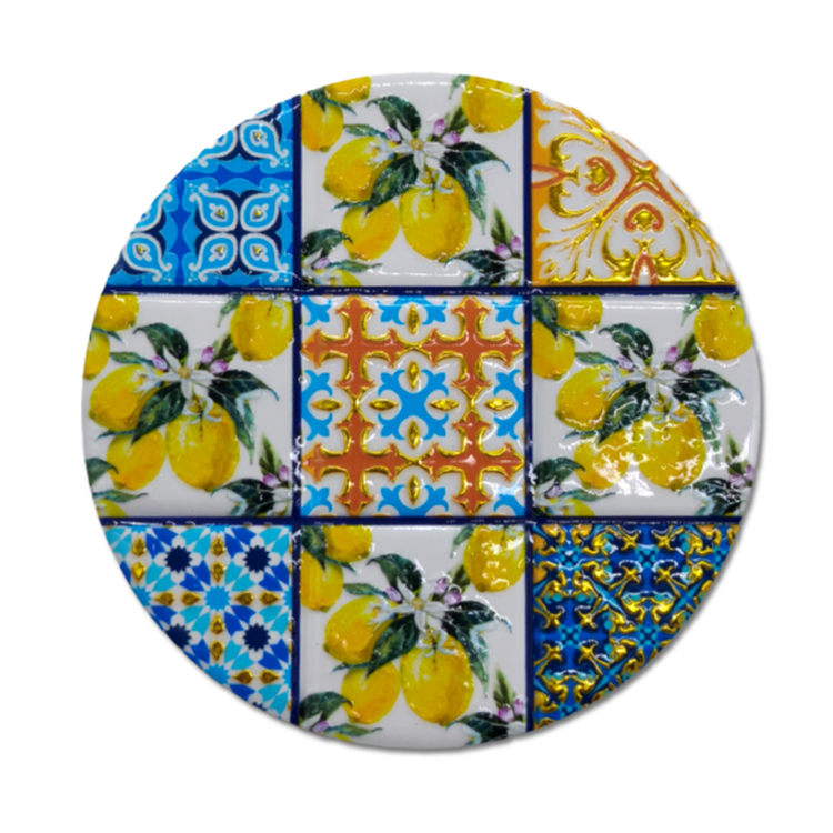 Custom 3D Printing Personalized Heat Resistant Round Ceramic Bohemian Mandala Coaster