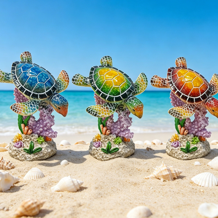 Customized Logo Tourist Souvenir Ocean Sea Animal Dolphin Figurine Resin Dolphin Statue