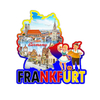 Factory Custom Logo Wood Germany Refrigerator Magnetic Sticker Souvenir Frankfurt Fridge Magnet