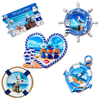 Custom Logo Design Resin Printing Seagull Seal Coastal Magnet Leba Poland Souvenirs Fridge Magnet