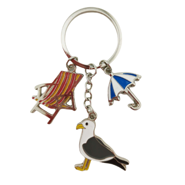 Custom Logo Alloy Metal Ocean Beach Aquarium Maldives Souvenir Manta Rays Keychain