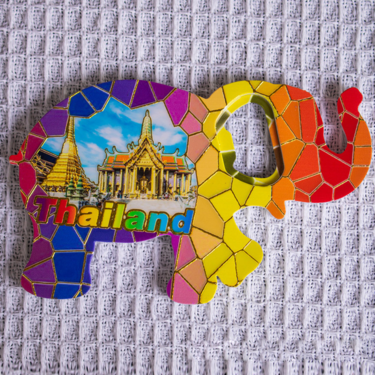 Custom 3D Printing Design Melamine Elephant Sri Lanka Souvenir Fridge Magnet