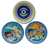 Wholesale Home Decorative Evil Eye Souvenir Gift Ceramic Square Round Shape Evil Eye Coaster