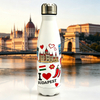 Custom Printing Personalized Travel Mug Hungary Landmarks Flask Stainless Steel Insulated Budapest Souvenir Water Bottle