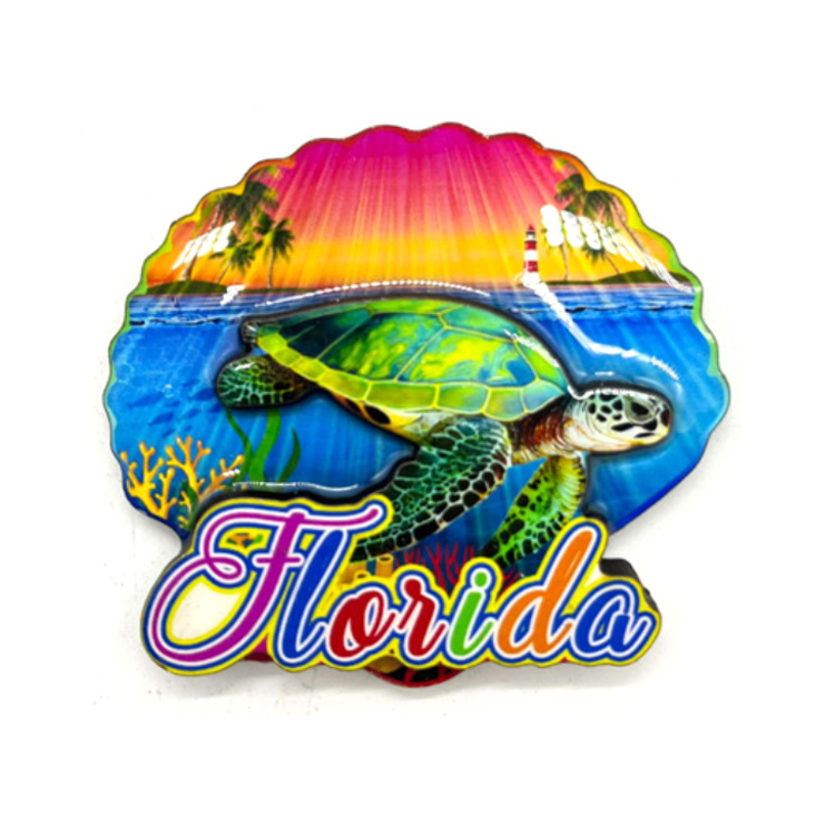Custom Logo Turtle Wood Tourist Beach Souvenir Seychelles Fridge Magnet