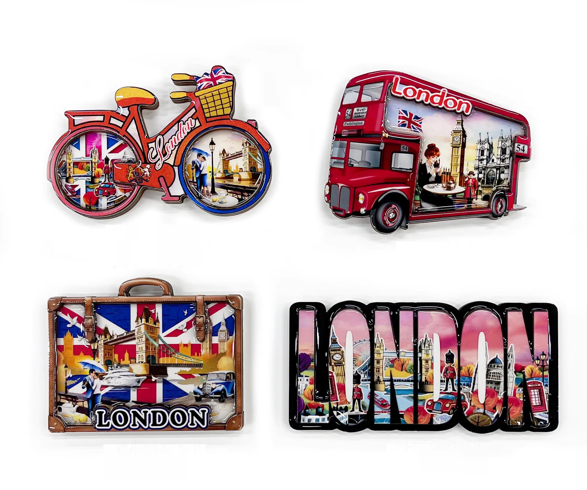 Custom Logo Resin Printing City UK London Travel Souvenirs Fridge Magnet