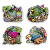 Wholesale NEW Design Coastal Beach Souvenir MDF Fridge Magnet Custom Quicksand Wood Fridge Magnet