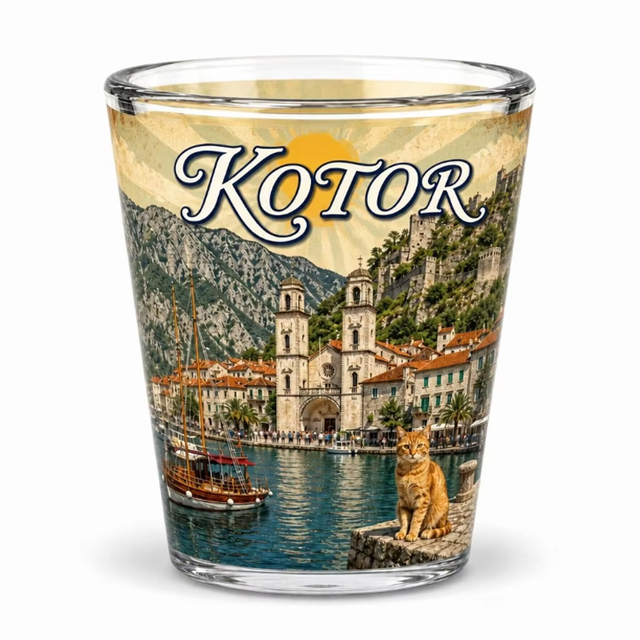 Custom Logo Decal Travel Gift Shot Glasses Mini Budapest Souvenir Hungary Flag Shot Glass