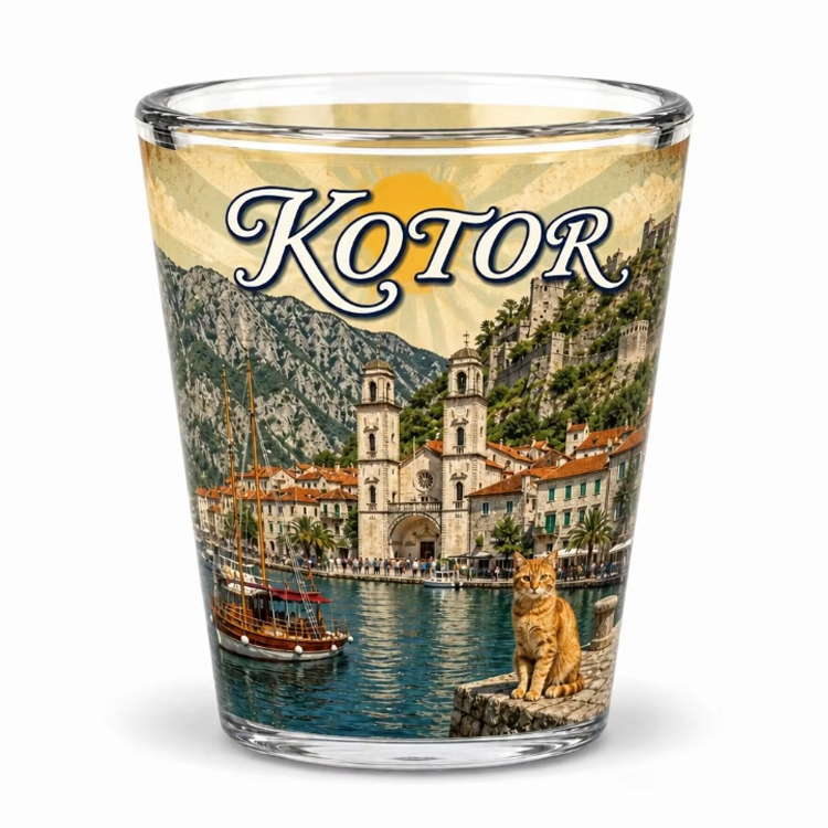 Custom Logo Decal Travel Gift Shot Glasses Mini Budapest Souvenir Hungary Flag Shot Glass