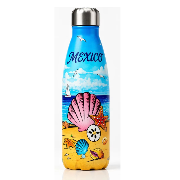 Custom Printing Nautical Seaside Seagull Souvenir Mug Stainless Steel Nice Biarritz Brittany Marseille Souvenir Water Bottle