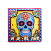 Customizable MDF Wood Skull Halloween Fridge Magnet Louisiana New Orleans Souvenir Fridge Magnet
