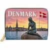 Custom Logo Printed Pu Country City Landscape Design Souvenir Copenhagen Wallet Denmark Coin Purse