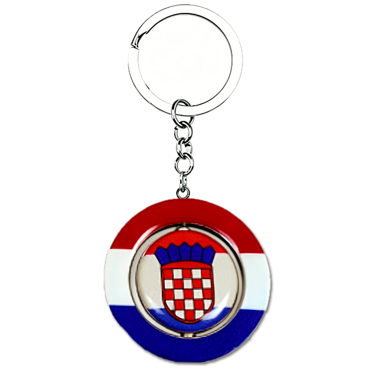 Customized Logo Croatia Keyring Croatian Gift Souvenir Metal Keychain Croatia Keychain