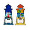Custom Logo Printed Alloy Metal Nautical Souvenir Lighthouse Fridge Magnet Bottle Opener