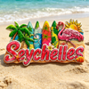Custom Logo Dolphin Beach Surfboard Resin Printed Refrigerator Magnet Seychelles Souvenir Fridge Magnet