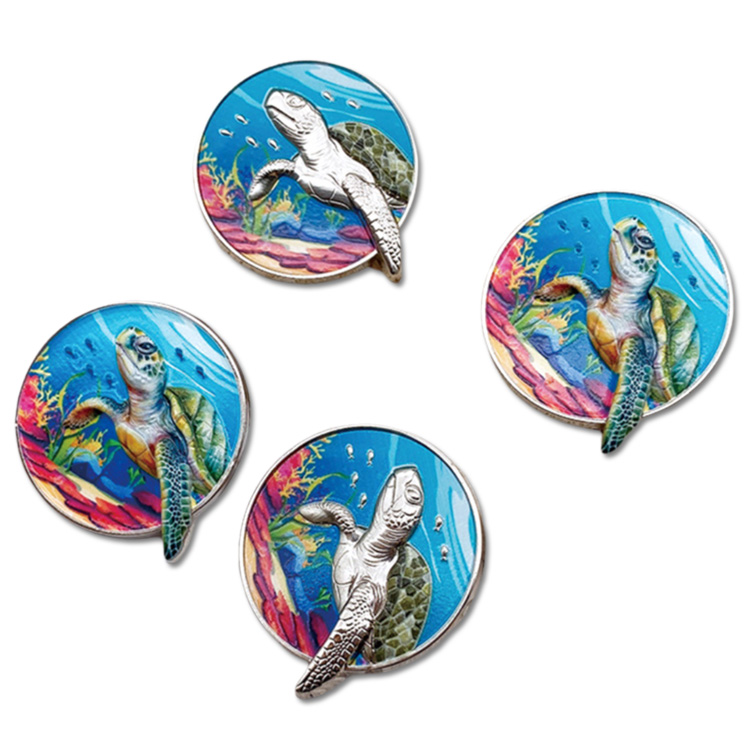 Custom Metal Enamel Pin Sea Animal Ocean Dolphin Tourist Souvenir Beach Turtle Pin