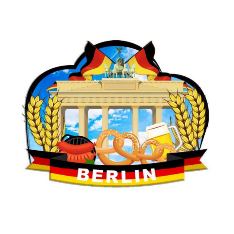 Custom Logo Design MDF Wood Travel Gift Paris City Versailles Souvenir Fridge Magnet