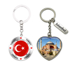 Custom Logo Design Alloy Metal Keyring Antalya Turkey Souvenir Keychain
