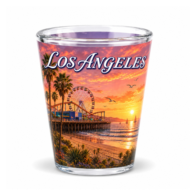 Custom logo 1.5oz Usa City Souvenir Los Angeles Shot Glasses