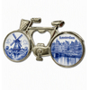 Wholesale Design Alloy Metal Amsterdam Bicycle Delft Souvenir Gift Bottle Opener Delft Fridge Magnet