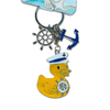 Custom Logo Design Duck Keyring Tourist Souvenir Cute Alloy Metal Yellow Duck Keychain