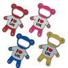 Customized Logo UK Refrigerator Magnet Bear Shape Fridge Magnet Metal London Souvenir Bottle Opener