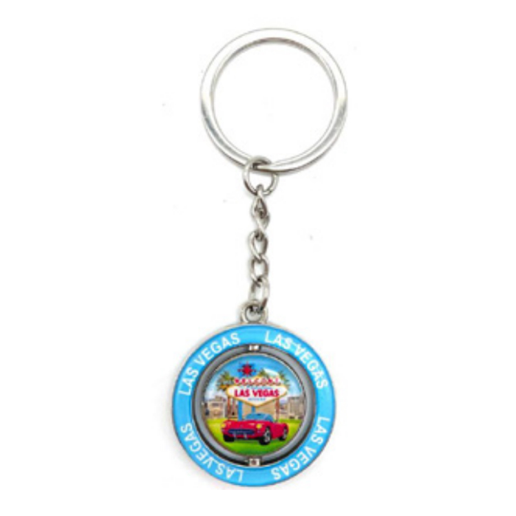 Customized Tourism Gift Metal Keychain Las Vegas Souvenir Keychain
