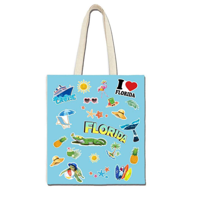 Customized Digital Printing Personalized Travel Hungary Tote Bag Souvenir Budapest Bag