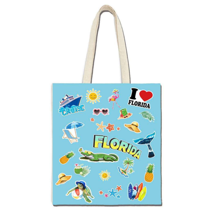 Customized Digital Printing Personalized Travel Hungary Tote Bag Souvenir Budapest Bag