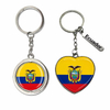 Custom Logo Ecuador Flag Metal Keychain Ecuador Souvenir Keychain