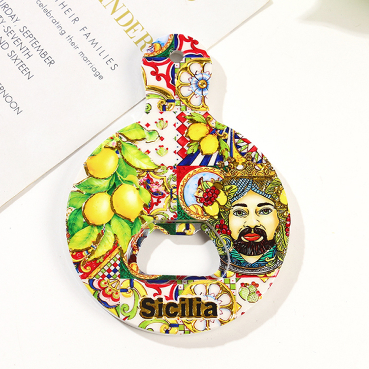 Customized 3D Printed Travel Gift Italian Sicily Sicilia Italy Fridge Magnet Souvenir Sicilia Magnets