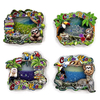 Wholesale NEW Design Coastal Beach Souvenir MDF Fridge Magnet Custom Quicksand Wood Fridge Magnet