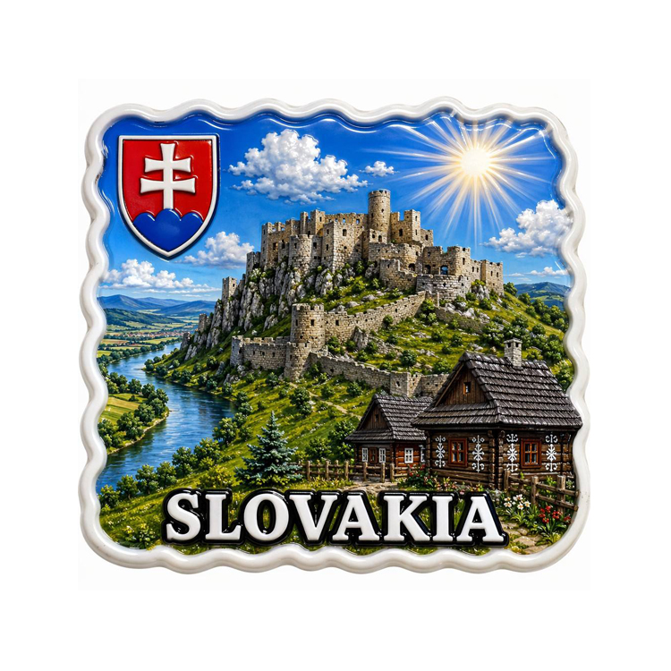 Custom Resin 3D Printing Travel Gift Bratislava Slovakia Souvenir Fridge Magnet
