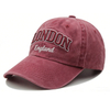 Custom Embroidered Logo Vintage Washed Old London Souvenir Baseball Cap