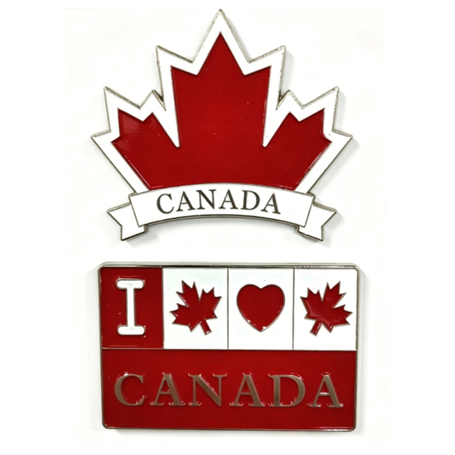 Customized Logo Design Travel Gift Enamel Metal Vancouver Toronto Canada Souvenir Keychain