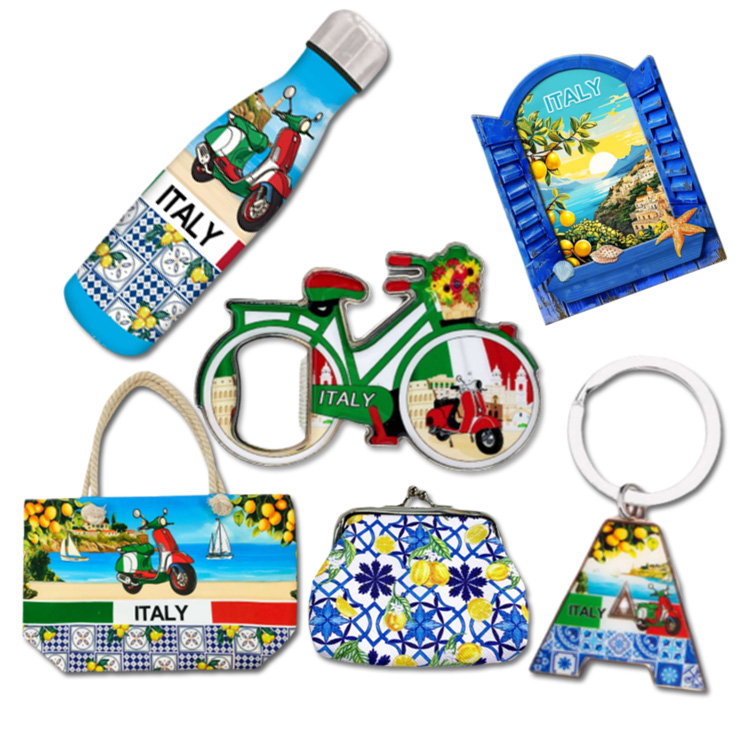 Custom Logo Design Travel Gift Resin Printing Italy Souvenir Lake Como Fridge Magnet