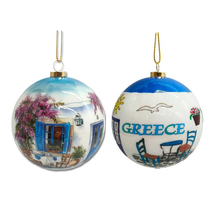 Wholesale Plastic Foam Christmas Ball Ornament Custom Design Souvenir Beach Flamingo Christmas Ball