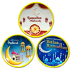 Custom Design Printing Round Shape Souvenir Gift Eid Mubarak Ramadan Fridge Magnet