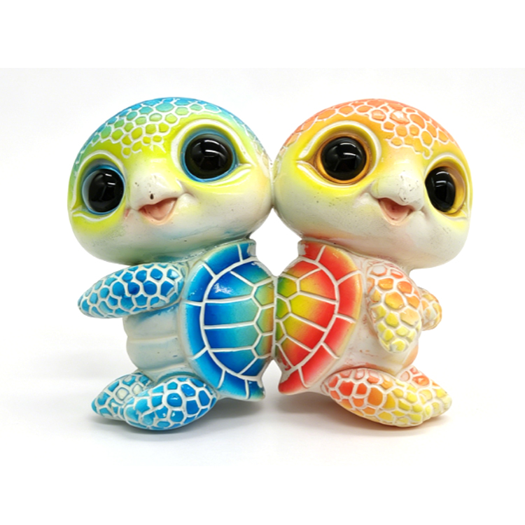Wholesale Custom Hand Made Resin Sea Turtle Magnet Beach Souvenir Cute Cartoon Turtle Fridge Magnet