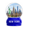 Custom Logo Design Printing New York Souvenir Plastic Half Snow Globe Fridge Magnet