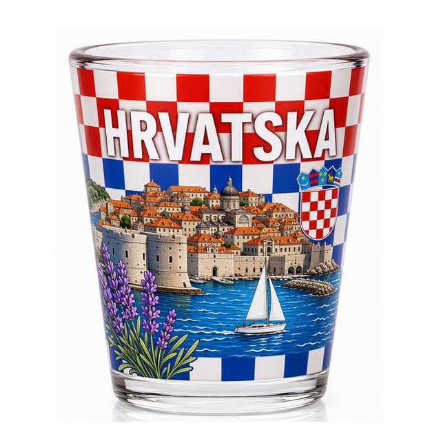 Custom Logo Unique City Souvenir Shot Glasses Zadar Split Zagreb Dubrovnik Croatia Souvenir Shot Glass