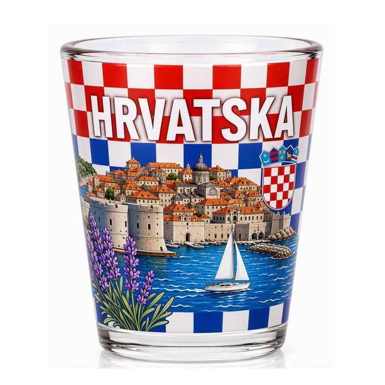Custom Logo Unique City Souvenir Shot Glasses Zadar Split Zagreb Dubrovnik Croatia Souvenir Shot Glass